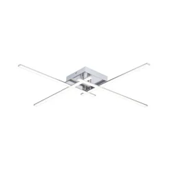 Plafonnier LED design 4 bras nickel - Yuna