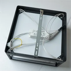 Plafonnier LED design rectangle noir - Stockholm