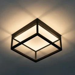 Plafonnier LED design rectangle noir - Stockholm