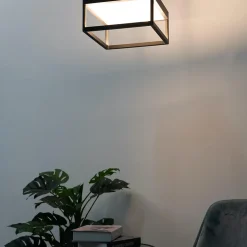 Plafonnier LED design rectangle noir - Stockholm