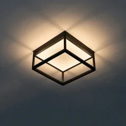 Plafonnier LED design rectangle noir - Stockholm