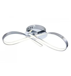 Plafonnier LED design ruban infini chrome - Acht