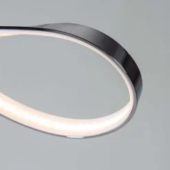 Plafonnier LED design ruban infini chrome - Acht