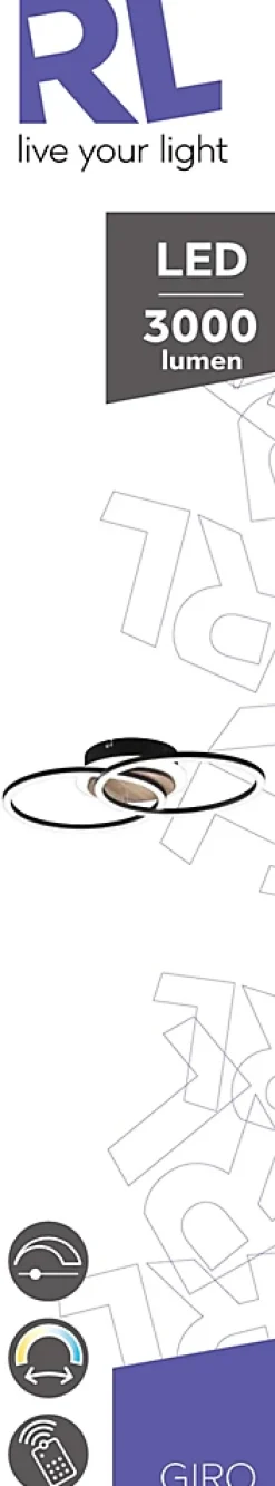 Plafonnier LED dimmable rond effet bois IP20 Ø30 x L.50 cm Trio