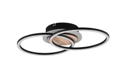 Plafonnier LED dimmable rond effet bois IP20 Ø30 x L.50 cm Trio