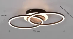 Plafonnier LED dimmable rond effet bois IP20 Ø30 x L.50 cm Trio