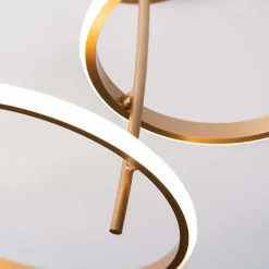 Plafonnier LED double anneau doré - Bellagio