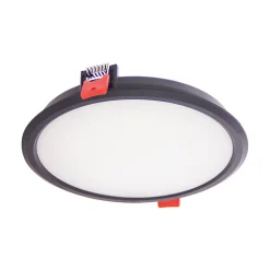 Plafonnier LED encastrable rond avec transformateur intégré, IP44, 2 types de fixation, extra plat, 1650 Lumens, CCT