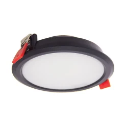 Plafonnier LED encastrable rond avec transformateur intégré, IP44, 2 types de fixation, extra plat, 800 Lumens, CCT