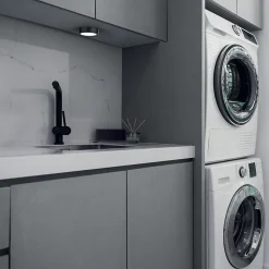 Plafonnier LED encastrable rond avec transformateur intégré, IP44, 2 types de fixation, extra plat, 800 Lumens, CCT