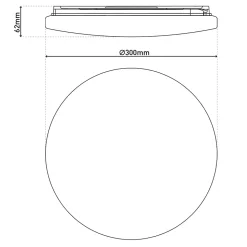 Plafonnier LED 'FONTANA' avec détecteur de mouvement
