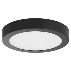 Plafonnier LED integrée 12W 1200lm noir Ø21,5cm GoodHome, Aius