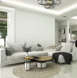 Plafonnier LED intégré 19.2W IP20 blanc chaud Dunalux l.25 x L.35 x H.8 cm