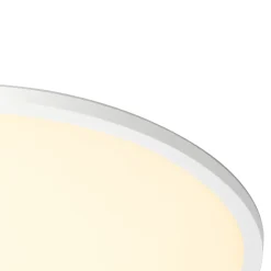 Plafonnier LED intégrée dimmable 3000lm 24W IP44 blanc froid, blanc neutre et blanc chaud GoodHome Flush blanc mat h.2.5 x ø42 cm