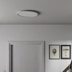 Plafonnier LED intégrée dimmable 3000lm 24W IP44 blanc froid, blanc neutre et blanc chaud GoodHome Flush blanc mat h.2.5 x ø42 cm