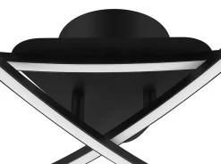 Plafonnier LED intégrée 1700lm 21W blanc neutre GoodHome Alani noir mat l.57 x H.9.5 x P.50 cm