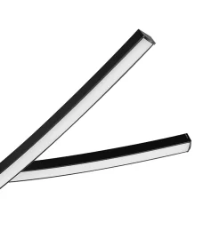 Plafonnier LED intégrée 1700lm 21W blanc neutre GoodHome Alani noir mat l.57 x H.9.5 x P.50 cm