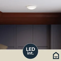 Plafonnier LED intégrée 1000lm 8W blanc neutre GoodHome Dea blanc H.8 x Ø25 cm