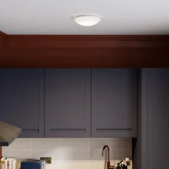 Plafonnier LED intégrée 1000lm 8W blanc neutre GoodHome Dea blanc H.8 x Ø25 cm