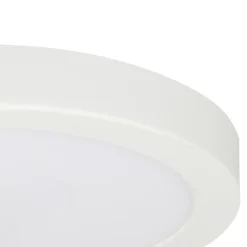 Plafonnier LED intégrée 1200lm 12W blanc froid GoodHome Aius mat blanc H.2.5 x Ø21.5 cm