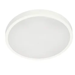 Plafonnier LED intégrée 18W 1800 lm anneau blanc 29,5 cm 4000K blanc neutre IP44 PERETI EDO777608 EDO