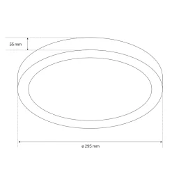 Plafonnier LED intégrée 18W 1800 lm anneau blanc 29,5 cm 4000K blanc neutre IP44 PERETI EDO777608 EDO