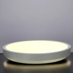 Plafonnier LED intégrée 18W 1800 lm anneau blanc 29,5 cm 4000K blanc neutre IP44 PERETI EDO777608 EDO