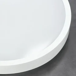 Plafonnier LED intégrée 18W 1800 lm anneau blanc 29,5 cm 4000K blanc neutre IP44 PERETI EDO777608 EDO