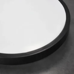 Plafonnier LED intégrée 18W 1800 lm anneau noir 29,5 cm 4000K blanc neutre IP44 PERETI EDO777609 EDO