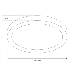 Plafonnier LED intégrée 18W 1800 lm anneau blanc 29,5 cm 3000K blanc chaud IP44 PERETI EDO777610 EDO