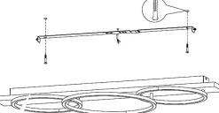 Plafonnier LED intégrée 109W Eglo Boyal blanc chaud L.101 x l.40 x H.9.5 cm