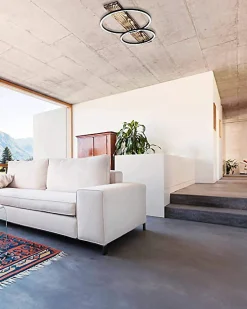 Plafonnier LED intégrée 2x12W Eglo Boyal blanc chaud L.78 x l.40 x H.9 cm