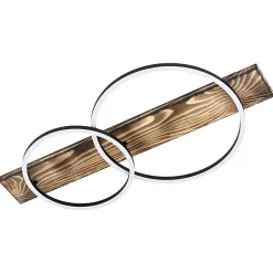 Plafonnier LED intégrée 2x12W Eglo Boyal blanc chaud L.78 x l.40 x H.9 cm