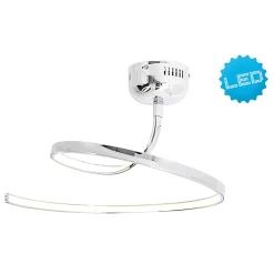 Plafonnier LED 'Loop Line' 25 W chromé