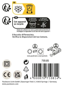 Plafonnier LED Maro IP44 3000K 430lm 230V 6,8W Blanc