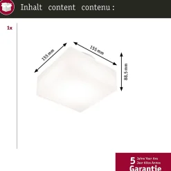Plafonnier LED Maro IP44 3000K 430lm 230V 6,8W Blanc