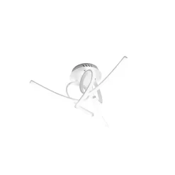 Plafonnier LED moderne Tosca 45W 2500lm lumière chaude 3000K, aluminium blanc satiné, diffuseur opale, design artistique