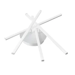 Plafonnier LED moderne Tullia 40W 2200lm lumière naturelle 4000K, géométrique blanc, aluminium et silicone, LED intégrée