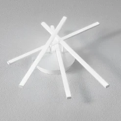 Plafonnier LED moderne Tullia 40W 2200lm lumière naturelle 4000K, géométrique blanc, aluminium et silicone, LED intégrée