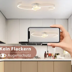 Plafonnier LED NETTLIFE salon 24W plafonnier moderne 3000K pour couloir cuisine