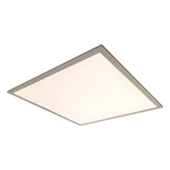 Plafonnier LED NICO metal plastique blanc LED fixes nombreuses fonctions pour bureau cabinet ou atelier 59,5 x 59,5 cm