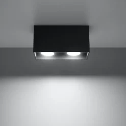 Plafonnier LED Noir - SILUMEN - Design Contemporain - IP20