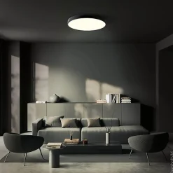 Plafonnier LED Noir 54W 60cm - Blanc Neutre 4000K - 5500K - SILAMP