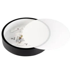 Plafonnier LED Noir 18W 25cm - Blanc Chaud 2300K - 3500K - SILAMP