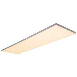 Plafonnier LED Panel 'CARENTE' longueur 119,5 cm, sans cadre, nombreuses fonctions, en métal et plastique, blanc, LED intégrées