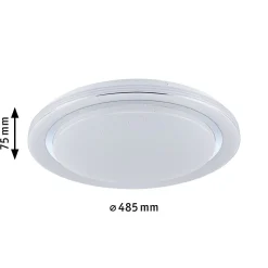 Plafonnier LED Rainbow With rainbow effect RGBW+ 2800lm 230V 38,5W gradable Chrome Blanc