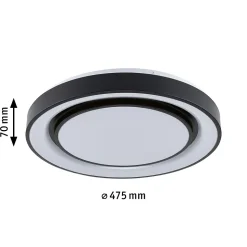 Plafonnier LED Rainbow With rainbow effect RGBW+ 1500lm 230V 38,5W gradable Noir Blanc