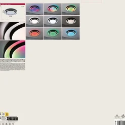 Plafonnier LED Rainbow With rainbow effect RGBW+ 1500lm 230V 38,5W gradable Noir Blanc