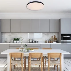 Plafonnier LED rond 33 cm noir et blanc 2000 lm 4000K Babilon Light Prestige