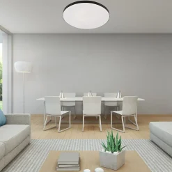 Plafonnier LED rond 33 cm noir et blanc 2000 lm 4000K Babilon Light Prestige